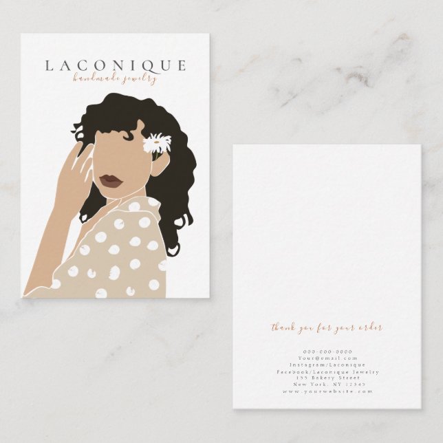 Jewellery Display | Girl Portraits | Abstract Business Card (Front/Back)