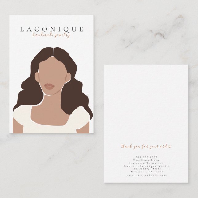 Jewellery Display | Girl Portraits | Abstract Business Card (Front/Back)