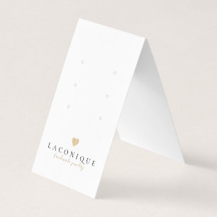 Jewellery Display   Neutral   Gold Heart Business Card