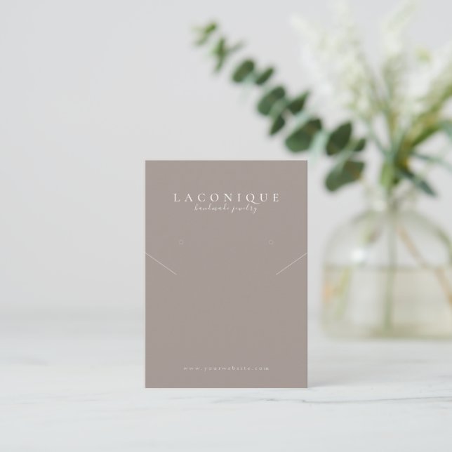 Jewellery Display | Neutral | Minimalistic  Busine Business Card (Standing Front)