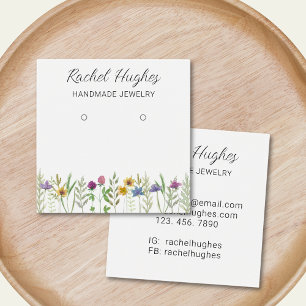 Jewellery Earrings Floral Display Card