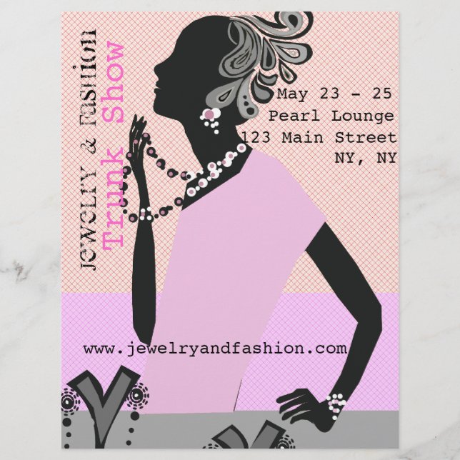 Jewellery Fashion Trunk Show Beauty Model Flyer (Front)
