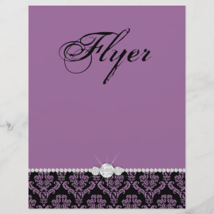 Jewellery Flyer Hair Salon Damask Classy Mauve