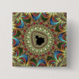 Jewellery Fractal 15 Cm Square Badge