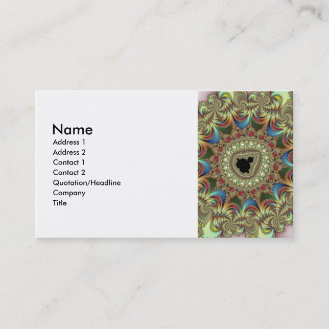 Jewellery Fractal Business Card (Front)