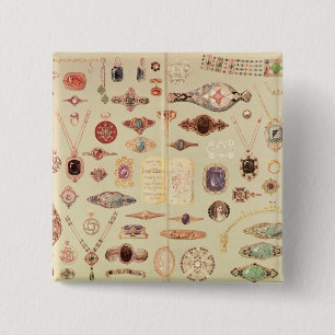 Jewellery from the 'Tiffany Catalogue', 1890 15 Cm Square Badge