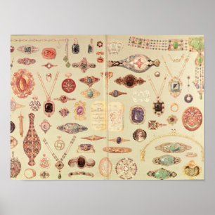 Jewellery from the 'Tiffany Catalogue', 1890 Poster