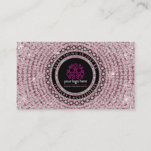 Jewellery Glitter Pink Diamonds Business Card