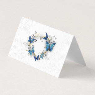 Jewellery Heart with Butterflies Morpho