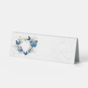 Jewellery Heart with Butterflies Morpho