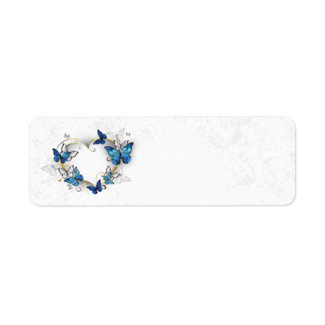 Jewellery Heart with Butterflies Morpho (Front)