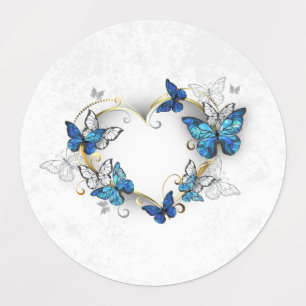 Jewellery Heart with Butterflies Morpho
