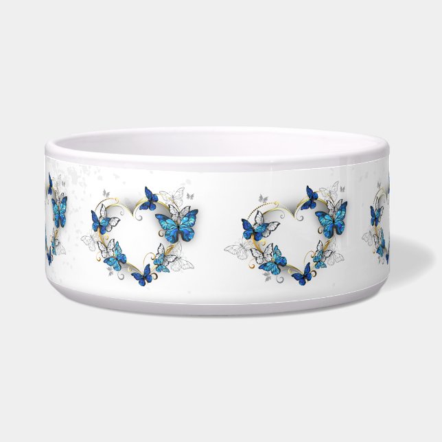 Jewellery Heart with Butterflies Morpho (Front)
