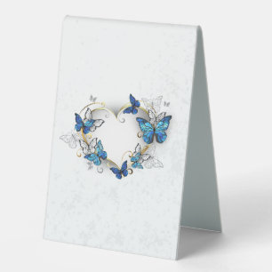 Jewellery Heart with Butterflies Morpho