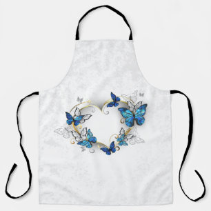 Jewellery Heart with Butterflies Morpho Apron