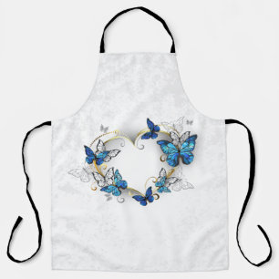 Jewellery Heart with Butterflies Morpho Apron