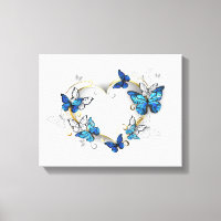 Jewellery Heart with Butterflies Morpho