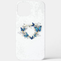 Jewellery Heart with Butterflies Morpho