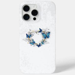 Jewellery Heart with Butterflies Morpho iPhone 15 Pro Max Case