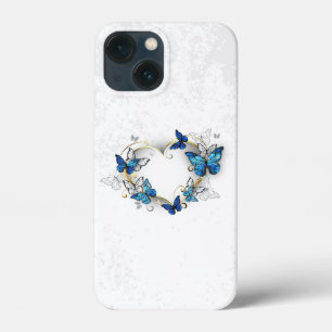 Jewellery Heart with Butterflies Morpho iPhone 13 Mini Case