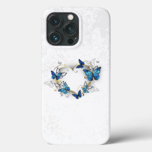 Jewellery Heart with Butterflies Morpho iPhone 13 Pro Case