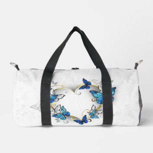 Jewellery Heart with Butterflies Morpho Duffle Bag