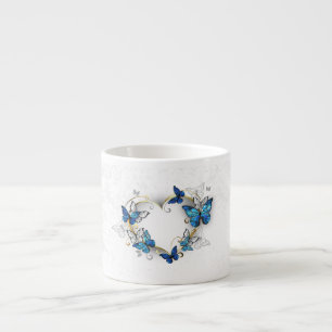 Jewellery Heart with Butterflies Morpho Espresso Cup