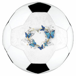 Jewellery Heart with Butterflies Morpho Football