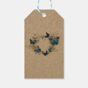 Jewellery Heart with Butterflies Morpho Gift Tags