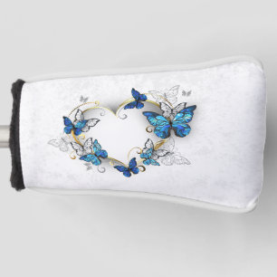 Jewellery Heart with Butterflies Morpho Golf Head Cover