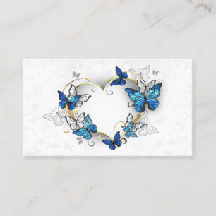 Jewellery Heart with Butterflies Morpho Loyalty Card