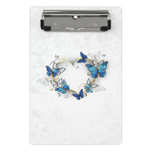 Jewellery Heart with Butterflies Morpho Mini Clipboard