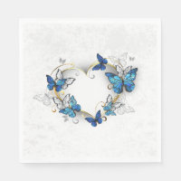 Jewellery Heart with Butterflies Morpho