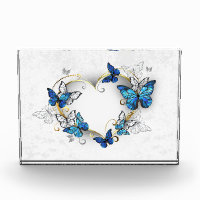 Jewellery Heart with Butterflies Morpho