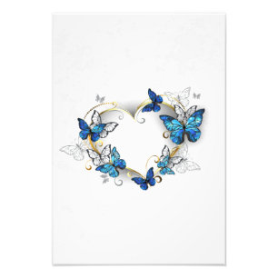 Jewellery Heart with Butterflies Morpho Photo Print