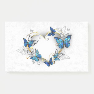 Jewellery Heart with Butterflies Morpho Post-it Notes