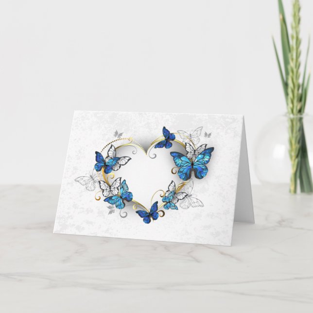 Jewellery Heart with Butterflies Morpho Programme (Front)