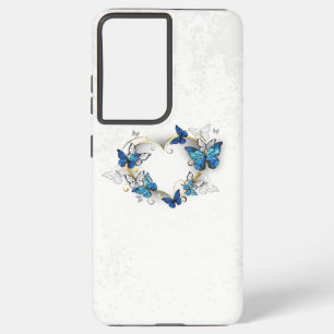 Jewellery Heart with Butterflies Morpho Samsung Galaxy Case