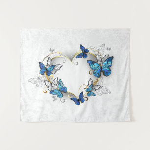 Jewellery Heart with Butterflies Morpho Tapestry