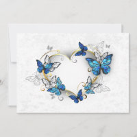 Jewellery Heart with Butterflies Morpho