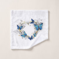 Jewellery Heart with Butterflies Morpho