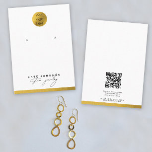 Jewellery Holder Earring Display Business Logo Gol Business Card