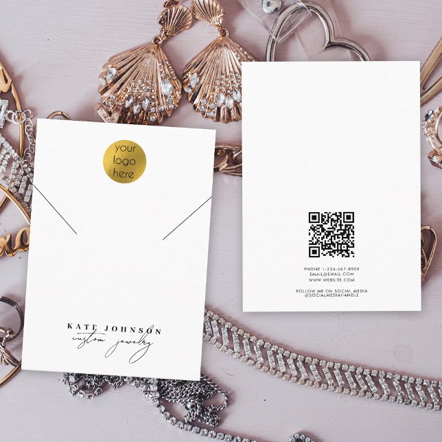Jewellery Holder Necklace Display Business Logo Business Card (Jewelry Holder Necklace Display Business Logo Business Card)