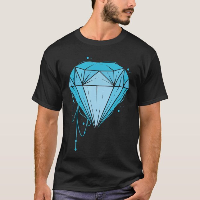 Jewellery I Bling I Glitter I Diamond Shape I Diam T-Shirt (Front)