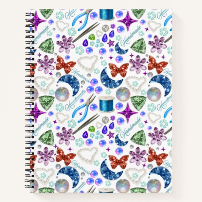 Jewellery Making & Beading Gift crafter Notebook (Front)