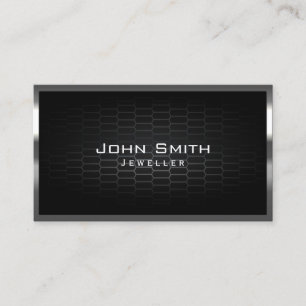 Jewellery Modern Metal Framed Business Card
