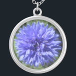Jewellery - Necklace - Cornflower Blue Bachelors B<br><div class="desc">The beauty of flowers never ceases to amaze, but this little bloom carries astounding "bang for the buck". Only slightly larger than a fifty-cent piece, it has been photographed up close and enlarged to breath-taking detail. The centre is reminiscent of a sea anemone, with translucent tendrils stretching and curling outward....</div>