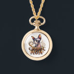 Jewellery Necklace Watch |  Sphynx Cat Mum Mum Gif<br><div class="desc">An exclusive 'Sphynx Mum' jewellery necklace watch featuring a realistic sphynx cat adorned with elegant gold lettering. This stunning one-of-a-kind 'Sphynx Cat Art" design is the perfect luxury jewellery to complement any outfit. A unique and functional necklace watch accessory that celebrates your cherished hairless feline and that you are a...</div>