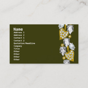 Jewellery-Olive green Business Card