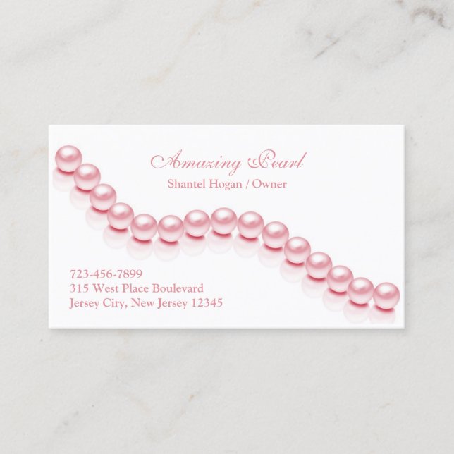 Jewellery Pearl Business Card (Front)
